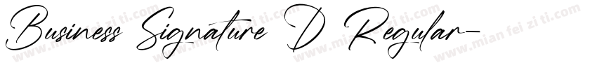 Business Signature D Regular字体转换